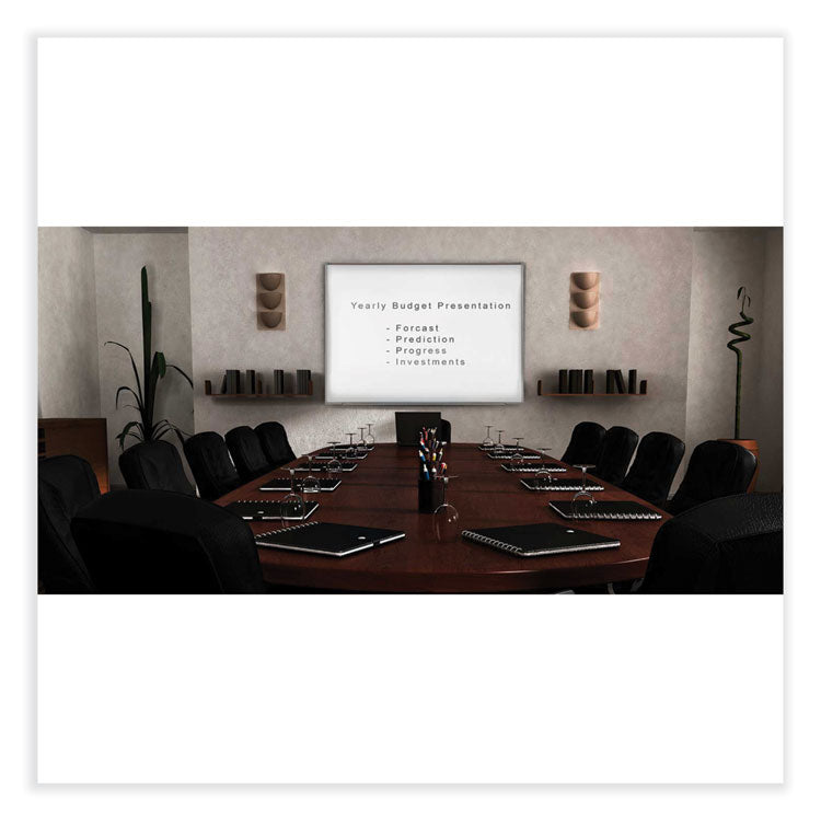 Ghent Proma Magnetic Porcelain Projection Whiteboard w/Satin Aluminum Frame, 48.5 x 36.5, White Surface,Ships in 7-10 Business Days (GHEPRM1344) Each