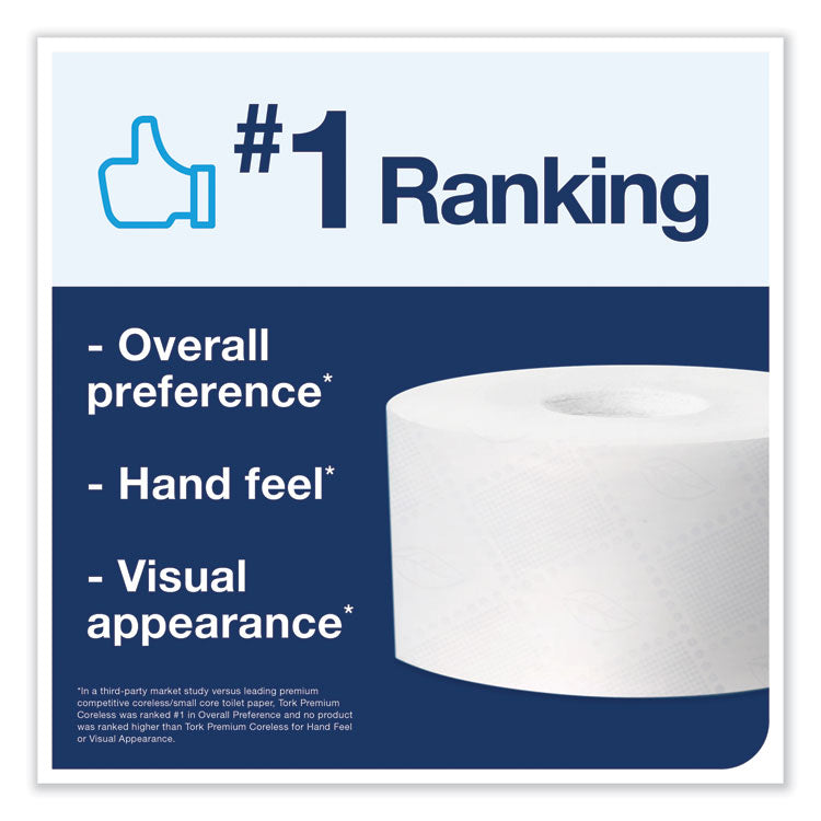 Tork® Coreless High Capacity Bath Tissue, 2-Ply, White, 750 Sheets/Roll, White, 12/Carton (TRK472885)