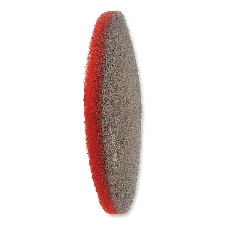 SC Johnson Professional® EZ CARE Heavy Duty Scrub Pad, 20" Diameter, Red/Gray, 5/Carton (SJN311181) Case of 5