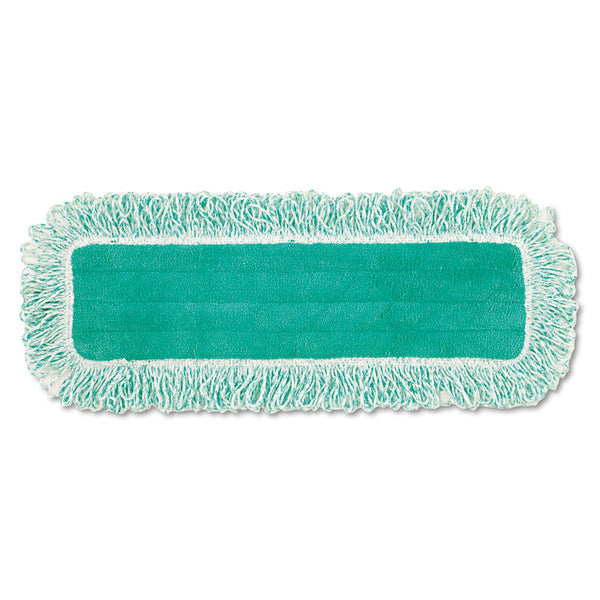 Rubbermaid® Commercial Dust Pad with Fringe, Microfiber, 18" Long, Green (RCPQ418GN) Each