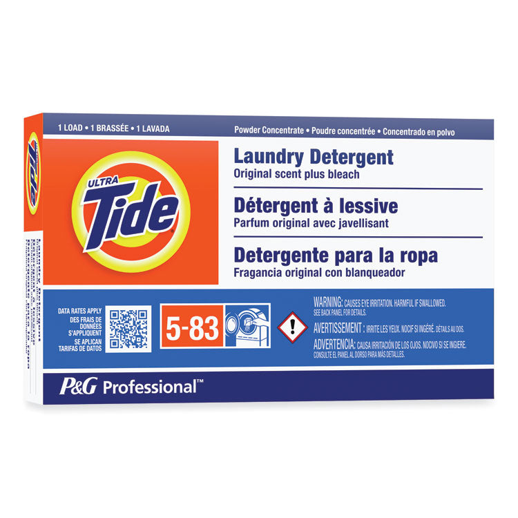 Tide® Professional™ Powder Laundry Detergent Plus Bleach, Original Scent, 1.4 oz Vending Box, 156/Carton (PGC08921) Case of 156