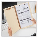 Universal® Six-Section Manila End Tab Classification Folders, 2" Expansion, 2 Dividers, 6 Fasteners, Legal Size, Manila Exterior, 10/Box (UNV16151)