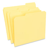 Universal® Reinforced Top-Tab File Folders, 1/3-Cut Tabs: Assorted, Letter Size, 1" Expansion, Yellow, 100/Box (UNV16164) Box of 100