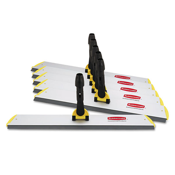 Rubbermaid® Commercial HYGEN™ HYGEN Quick Connect S-S Frame, Squeegee, 24w x 4 1/2d, Aluminum, Yellow (RCPQ570)