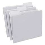 Universal® Top Tab File Folders, 1/3-Cut Tabs: Assorted, Letter Size, 0.75" Expansion, Gray, 100/Box (UNV18101) Box of 100
