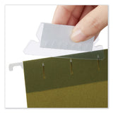 Universal® Hanging File Folder Plastic Index Tabs, 1/5-Cut, Clear, 2.25" Wide, 25/Pack (UNV42215) Pack of 25