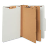 Universal® Six-Section Pressboard Classification Folders, 2" Expansion, 2 Dividers, 6 Fasteners, Legal Size, Gray Exterior, 10/Box (UNV10282) Each