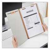 Universal® Six-Section Pressboard Classification Folders, 2" Expansion, 2 Dividers, 6 Fasteners, Legal Size, Gray Exterior, 10/Box (UNV10282) Each