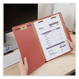 Universal® Eight-Section Pressboard Classification Folders, 3" Expansion, 3 Dividers, 8 Fasteners, Letter Size, Red Exterior, 10/Box (UNV10290) Each