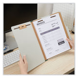 Universal® Eight-Section Pressboard Classification Folders, 3" Expansion, 3 Dividers, 8 Fasteners, Letter Size, Gray Exterior, 10/Box (UNV10292) Each