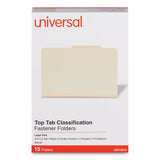 Universal® Six-Section Classification Folders, 2" Expansion, 2 Dividers, 6 Fasteners, Legal Size, Manila Exterior, 15/Box (UNV10310) Each