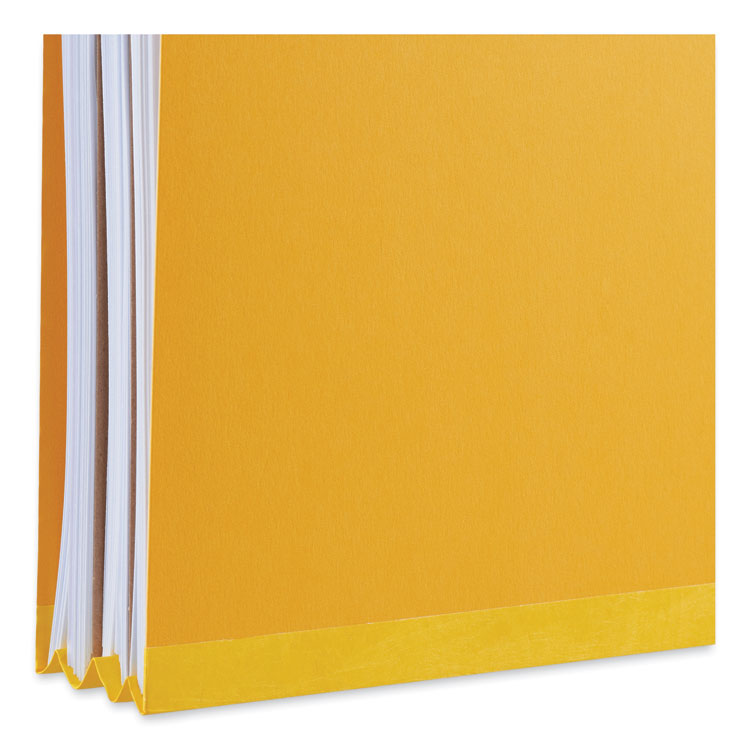 Universal® Bright Colored Pressboard Classification Folders, 2" Expansion, 2 Dividers, 6 Fasteners, Legal Size, Yellow Exterior, 10/Box (UNV10314) Each
