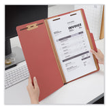 Universal® Six-Section Classification Folders, Heavy-Duty Pressboard Cover, 2 Dividers, 6 Fasteners, Legal Size, Brick Red, 20/Box (UNV10403) Box of 20