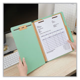 Universal® Six-Section Classification Folders, Heavy-Duty Pressboard Cover, 2 Dividers, 6 Fasteners, Letter Size, Light Green, 20/Box (UNV10407) Box of 20