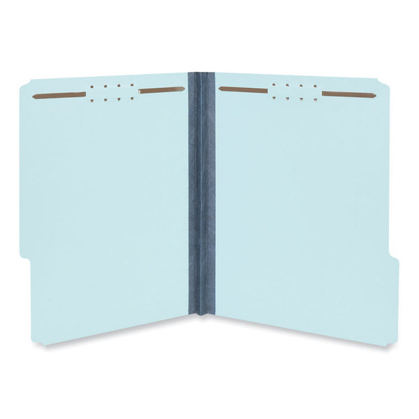 Universal® Top Tab Classification Folders, 1" Expansion, 2 Fasteners, Letter Size, Light Blue Exterior, 25/Box (UNV10415)