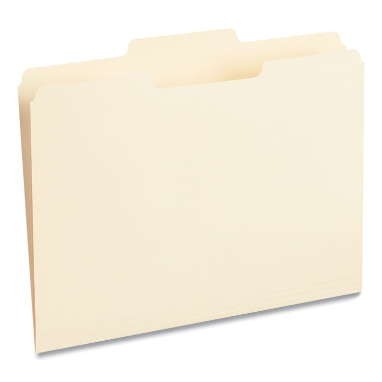 Universal® Top Tab File Folders, 1/3-Cut Tabs: Center Position, Letter Size, 0.75" Expansion, Manila, 100/Box (UNV12122) Box of 100