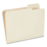 Universal® Top Tab File Folders, 1/3-Cut Tabs: Right Position, Letter Size, 0.75" Expansion, Manila, 100/Box (UNV12123)