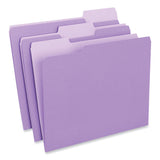 Universal® Interior File Folders, 1/3-Cut Tabs: Assorted, Letter Size, 11-pt Stock, Violet, 100/Box (UNV12305) Box of 100