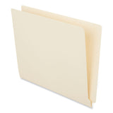 Universal® Deluxe Reinforced End Tab Folders, Straight Tabs, Letter Size, 0.75" Expansion, Manila, 100/Box (UNV13330)