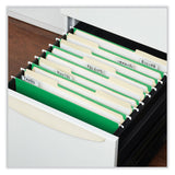 Universal® Deluxe Bright Color Hanging File Folders, Letter Size, 1/5-Cut Tabs, Bright Green, 25/Box (UNV14117) Box of 25