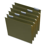 Universal® Box Bottom Hanging File Folders, 1" Capacity, Letter Size, 1/5-Cut Tabs, Standard Green, 25/Box (UNV14141)