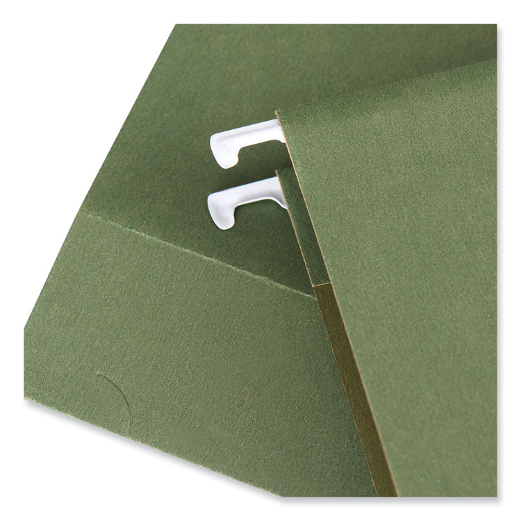 Universal® Box Bottom Hanging File Folders, 2" Capacity, Letter Size, 1/5-Cut Tabs, Standard Green, 25/Box (UNV14142)