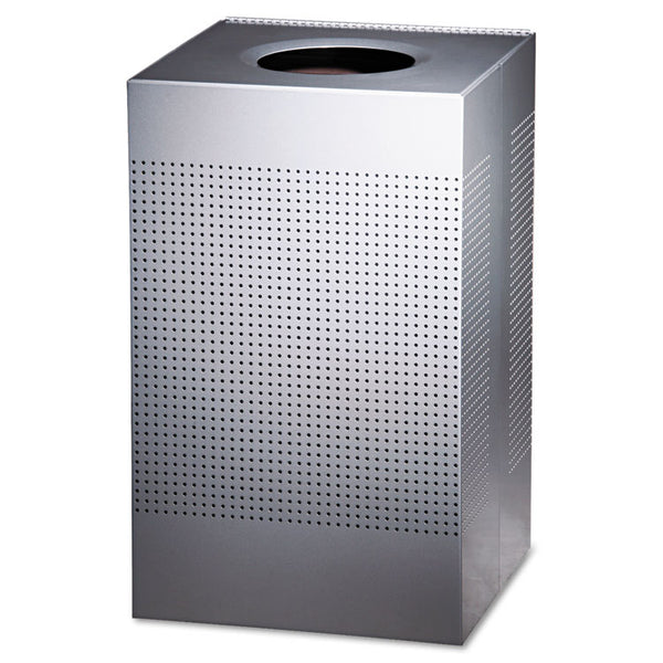 Rubbermaid® Commercial Designer Line Silhouettes Waste Receptacle, 20 gal, Steel, Silver Metallic (RCPSC18EPLSM)