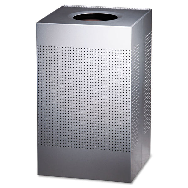 Rubbermaid® Commercial Designer Line Silhouettes Waste Receptacle, 20 gal, Steel, Silver Metallic (RCPSC18EPLSM) Each