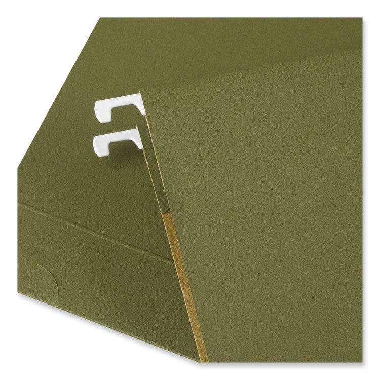 Universal® Box Bottom Hanging File Folders, 2" Capacity, Legal Size, 1/5-Cut Tabs, Standard Green, 25/Box (UNV14152)