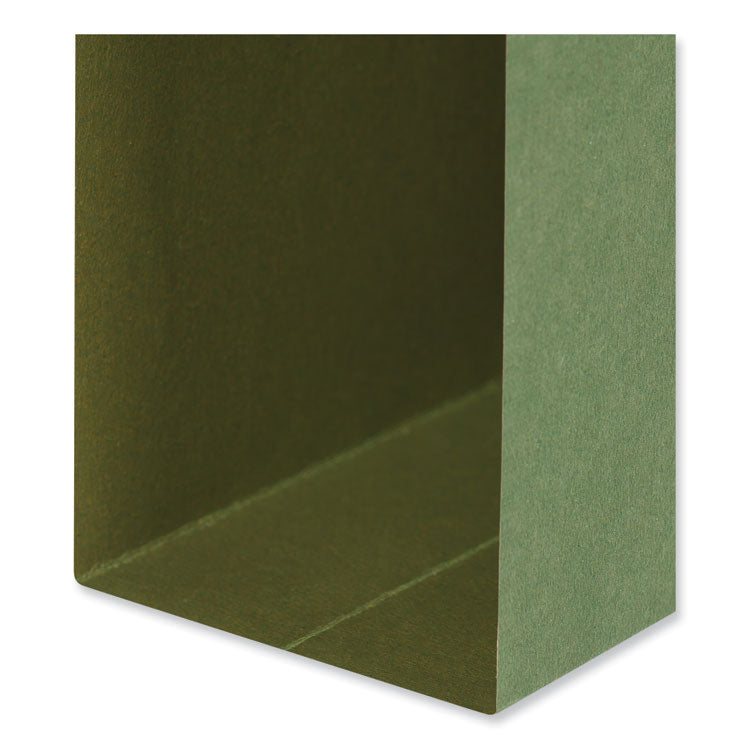 Universal® Box Bottom Hanging File Folders, 3" Capacity, Legal Size, 1/5-Cut Tabs, Standard Green, 25/Box (UNV14153) Box of 25
