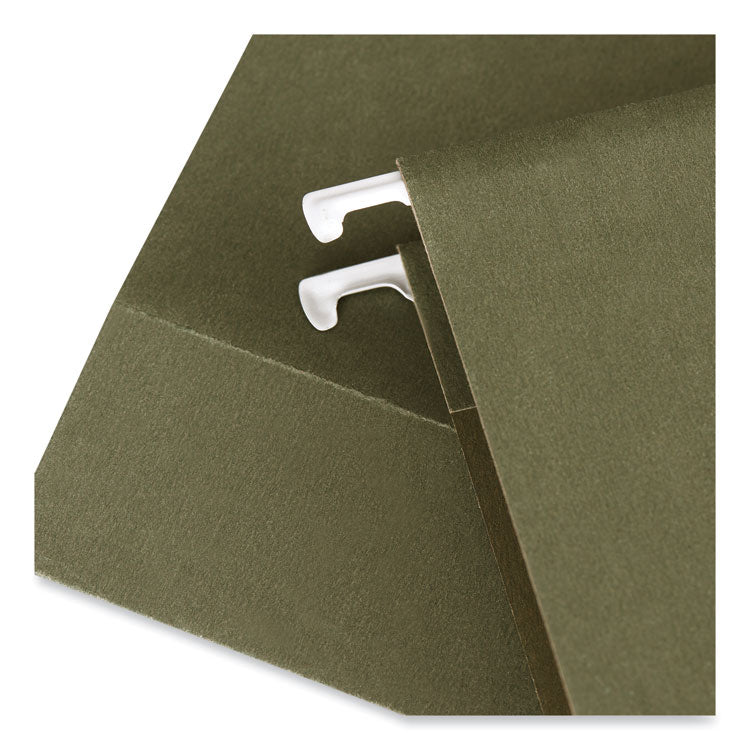 Universal® Hanging Box Bottom File Pockets, 1 Section, 3.5" Capacity, Letter Size, Standard Green, 10/Box (UNV14160)