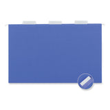 Universal® Deluxe Bright Color Hanging File Folders, Legal Size, 1/5-Cut Tabs, Blue, 25/Box (UNV14216) Box of 25