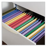 Universal® Deluxe Bright Color Hanging File Folders, Legal Size, 1/5-Cut Tabs, Yellow, 25/Box (UNV14219) Box of 25