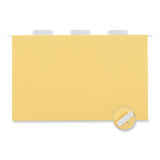 Universal® Deluxe Bright Color Hanging File Folders, Legal Size, 1/5-Cut Tabs, Yellow, 25/Box (UNV14219) Box of 25