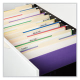 Universal® Deluxe Bright Color Hanging File Folders, Legal Size, 1/5-Cut Tabs, Violet, 25/Box (UNV14220) Box of 25