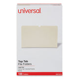 Universal® Top Tab File Folders, 1/2-Cut Tabs: Assorted, Legal Size, 0.75" Expansion, Manila, 100/Box (UNV15112) Box of 100