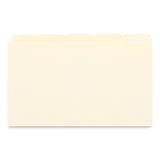 Universal® Top Tab File Folders, 1/5-Cut Tabs: Assorted, Legal Size, 0.75" Expansion, Manila, 100/Box (UNV15115)