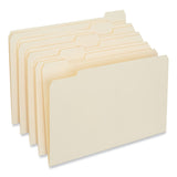 Universal® Top Tab File Folders, 1/5-Cut Tabs: Assorted, Legal Size, 0.75" Expansion, Manila, 100/Box (UNV15115)