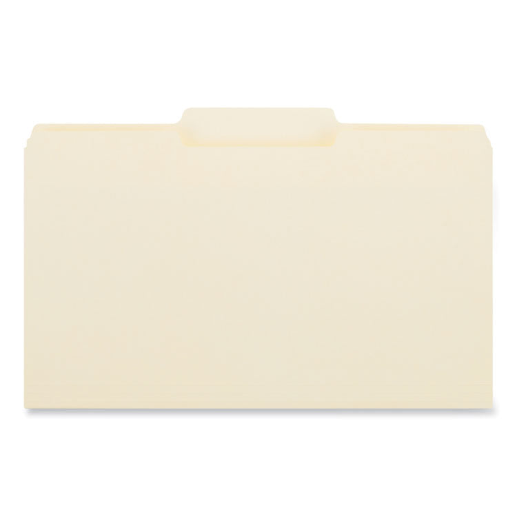 Universal® Top Tab File Folders, 1/3-Cut Tabs: Center Position, Legal Size, 0.75" Expansion, Manila, 100/Box (UNV15122) Box of 100