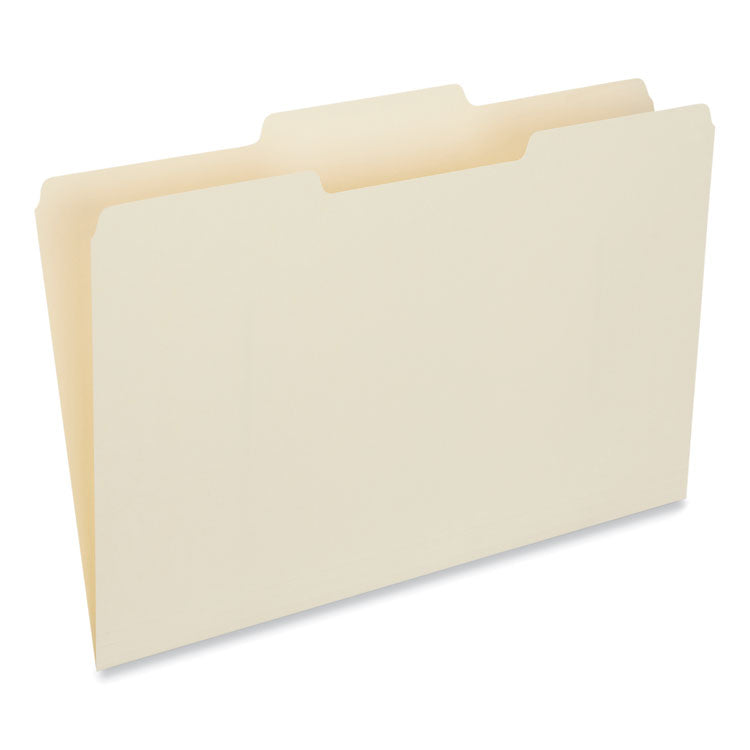 Universal® Top Tab File Folders, 1/3-Cut Tabs: Center Position, Legal Size, 0.75" Expansion, Manila, 100/Box (UNV15122) Box of 100