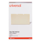Universal® Interior File Folders, 1/3-Cut Tabs: Assorted, Legal Size, 9.5-pt Manila, 100/Box (UNV15213) Box of 100