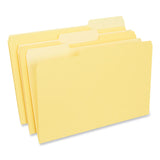 Universal® Interior File Folders, 1/3-Cut Tabs: Assorted, Legal Size, 11-pt Stock, Yellow, 100/Box (UNV15304) Box of 100