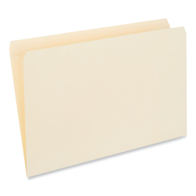 Universal® Double-Ply Top Tab Manila File Folders, Straight Tabs, Legal Size, 0.75" Expansion, Manila, 100/Box (UNV16120)