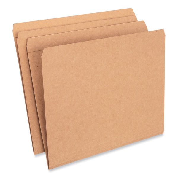 Universal® Reinforced Kraft Top Tab File Folders, Straight Tabs, Letter Size, 0.75" Expansion, Brown, 100/Box (UNV16130)