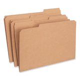 Universal® Reinforced Kraft Top Tab File Folders, 1/3-Cut Tabs: Assorted, Legal Size, 0.75" Expansion, Brown, 100/Box (UNV16143) Box of 100