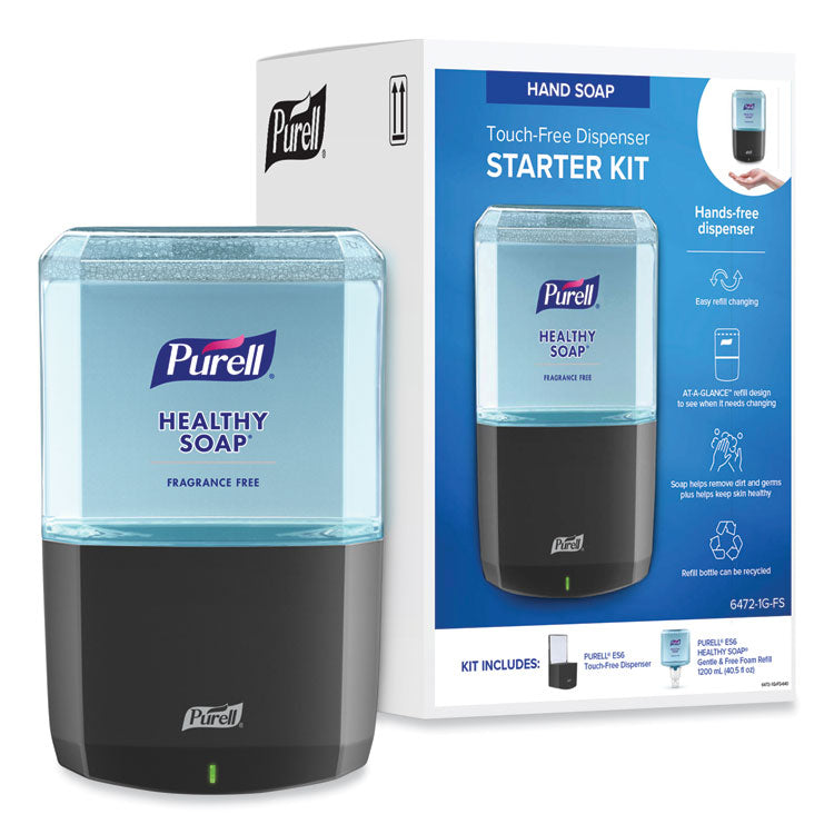 PURELL® HEALTHY SOAP Gentle & Free Foam ES6 Starter Kit, 1,200 mL, Graphite (GOJ64721GFS) Each