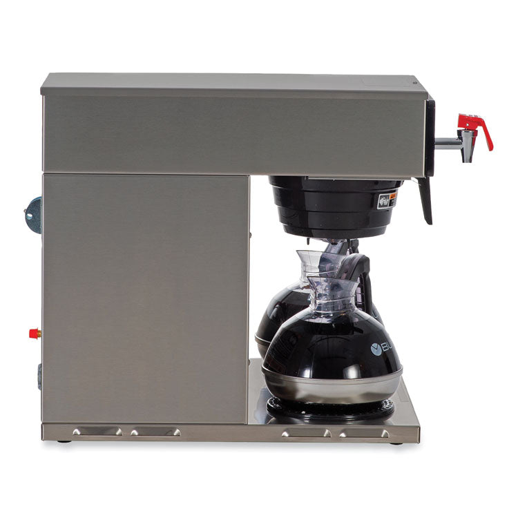 Axiom 15-3 12-Cup Low Profile Automatic Coffee Brewer, Gray/Stainless Steel, Ships in 7-10 Business Days