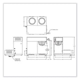 BUNN® Axiom 15-3 12-Cup Low Profile Automatic Coffee Brewer, Gray/Stainless Steel, Ships in 7-10 Business Days (BUN387000002) Each