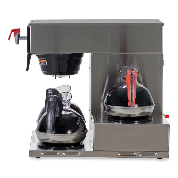 Axiom 15-3 12-Cup Low Profile Automatic Coffee Brewer, Gray/Stainless Steel, Ships in 7-10 Business Days