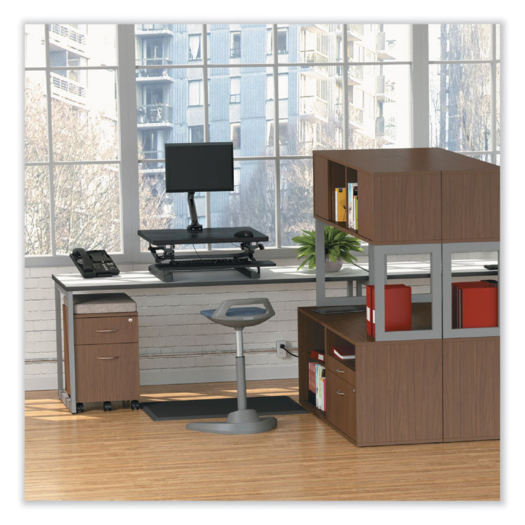 Alera® Alera Open Office Desk Series Low File Cabinet Credenza, 2-Drawer: Pencil/File, Legal/Letter, 1 Shelf,Walnut,29.5x19.13x22.88 (ALELS583020WA)